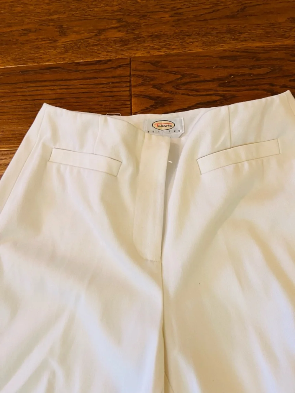 Talbots Cream Straight-Leg Women's Pants - Picture 2 of 6